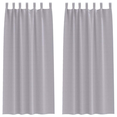 Vidaxl zwart-out gordijnen met ringen 2 pcs metaalgrijs 225 x 140 cm