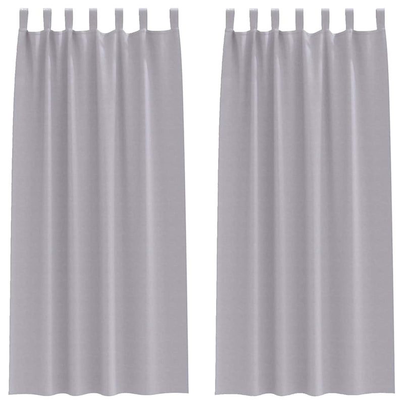 Load image into Gallery viewer, Vidaxl zwart-out gordijnen met ringen 2 pcs metaalgrijs 260 x 140 cm
