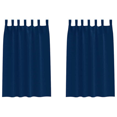 Vidaxl zwart-out gordijnen met ringen 2 pcs donkerblauw 175 x 140 cm