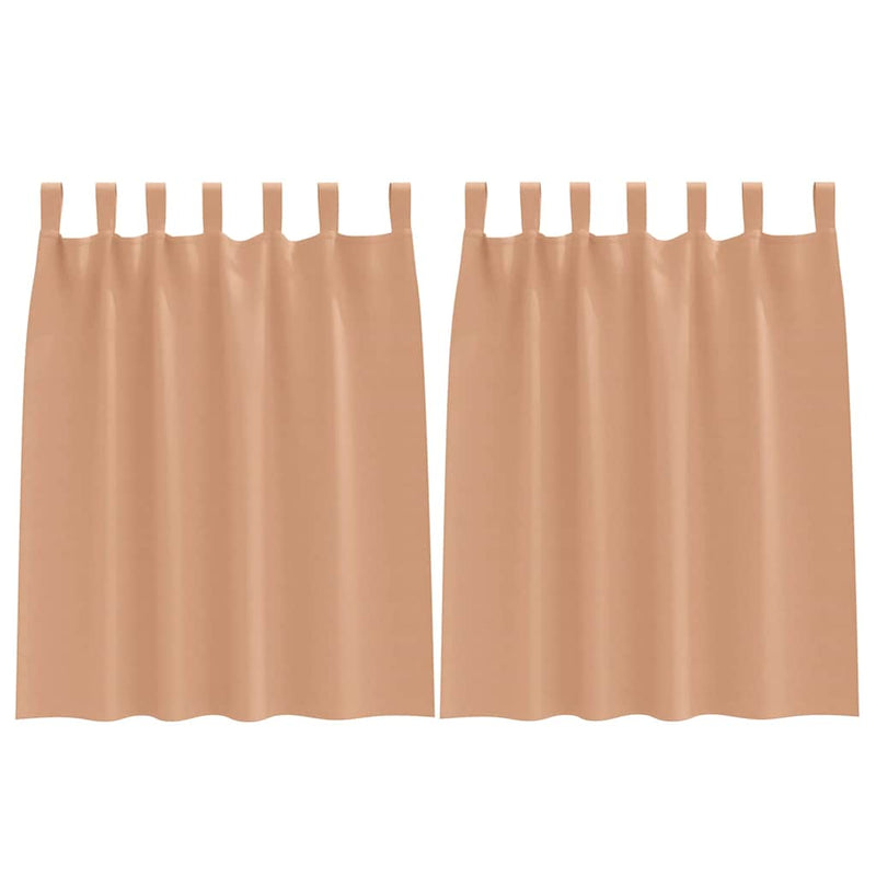Load image into Gallery viewer, Vidaxl zwart-out gordijnen met ringen 2 pcs licht bruin 140 x 140 cm
