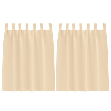Vidaxl zwart-out gordijnen met ringen 2 pcs crème 140 x 140 cm