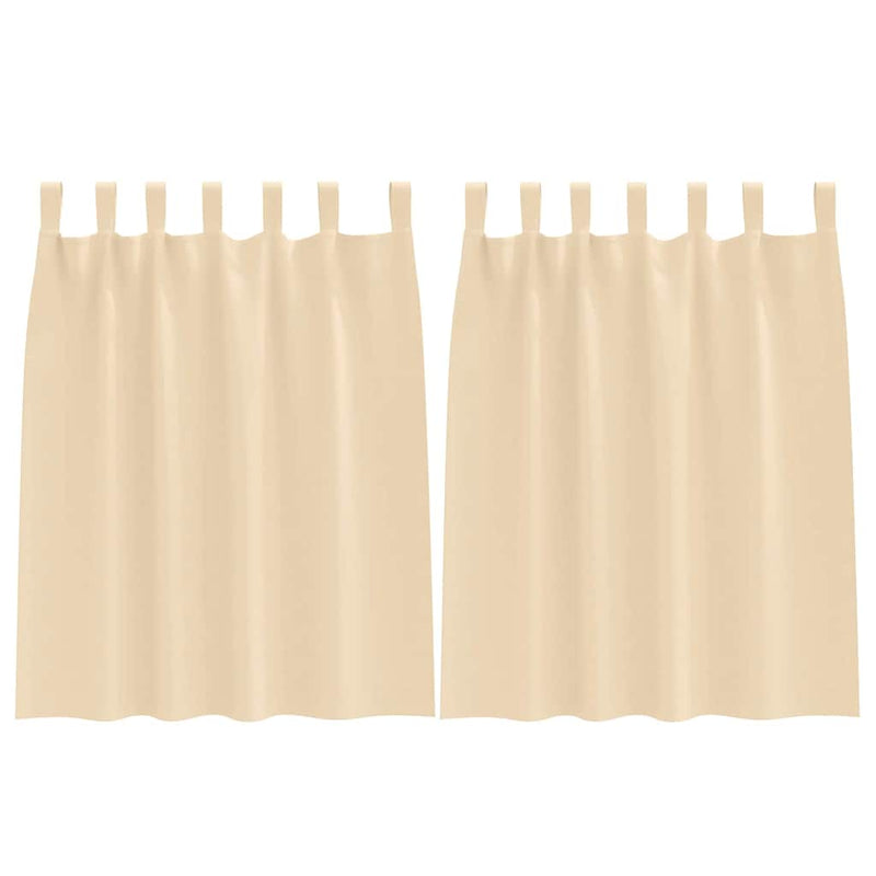 Load image into Gallery viewer, Vidaxl zwart-out gordijnen met ringen 2 pcs crème 140 x 140 cm
