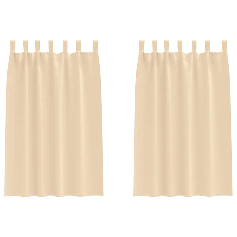 Load image into Gallery viewer, Vidaxl zwart-out gordijnen met ringen 2 pcs crème 175 x 140 cm
