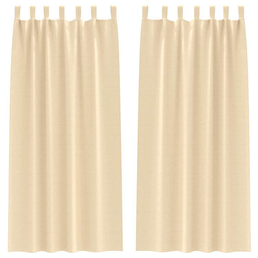 Vidaxl zwart-out gordijnen met ringen 2 pcs crème 225 x 140 cm
