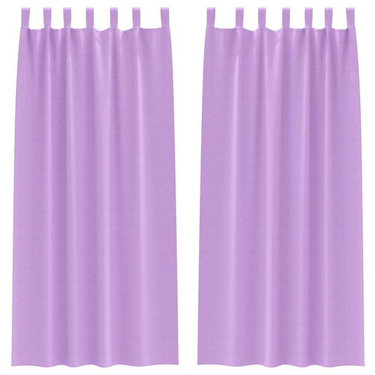 Vidaxl zwart-out gordijnen met ringen 2 pcs paars 245 x 140 cm