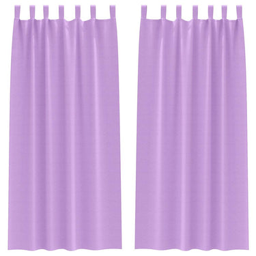 Vidaxl zwart-out gordijnen met ringen 2 pcs paars 260 x 140 cm