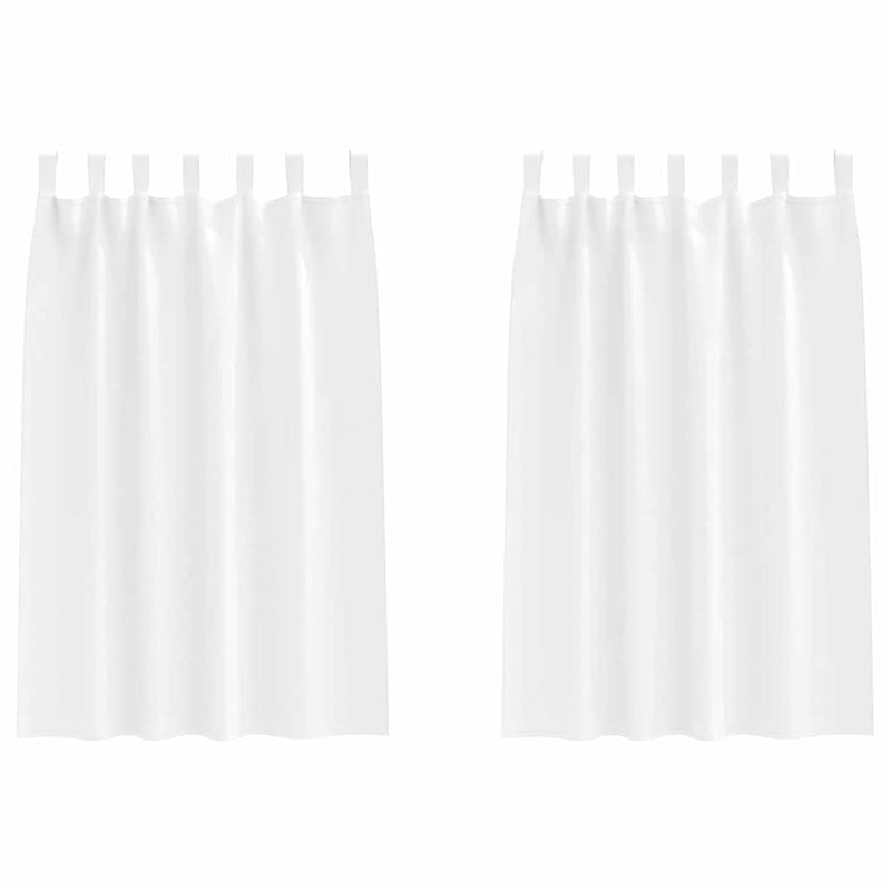 Load image into Gallery viewer, Vidaxl zwart-out gordijnen met ringen 2 pcs puur wit 175 x 140 cm
