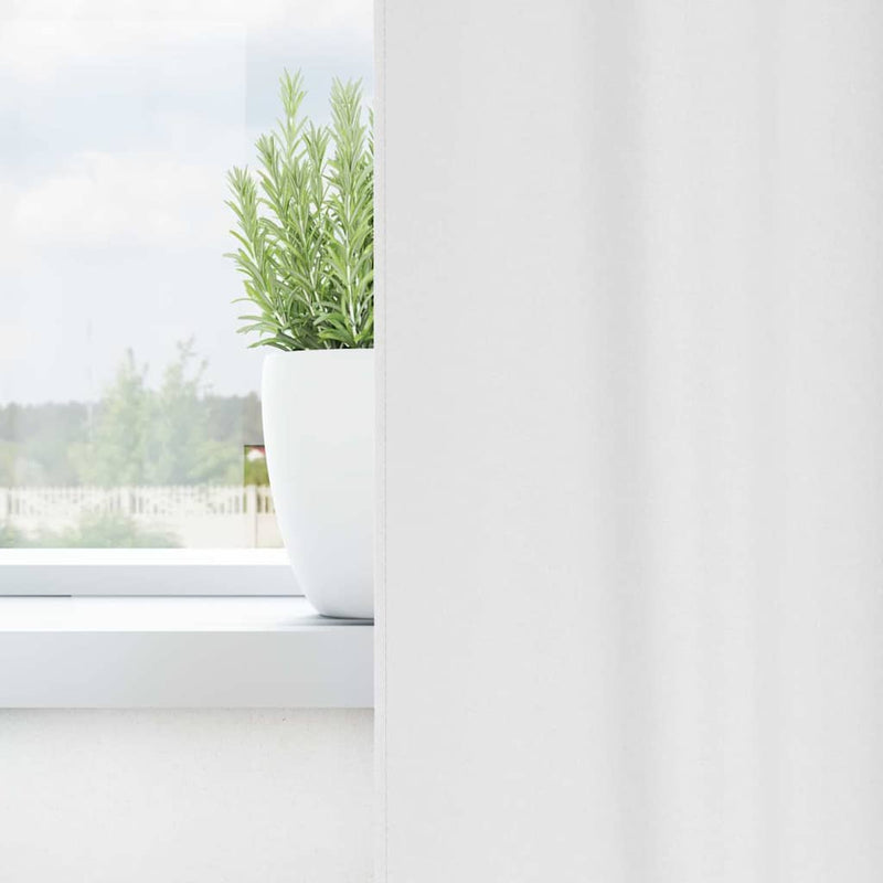 Load image into Gallery viewer, Vidaxl zwart-out gordijnen met ringen 2 pcs puur wit 225 x 140 cm
