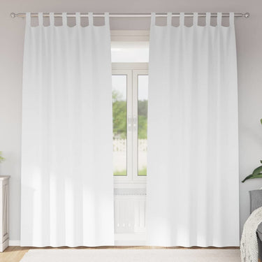 Vidaxl zwart-out gordijnen met ringen 2 pcs puur wit 225 x 140 cm