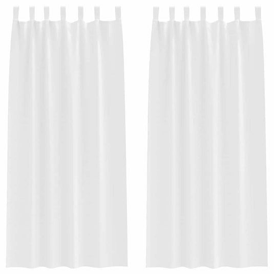 Vidaxl zwart-out gordijnen met ringen 2 pcs puur wit 225 x 140 cm