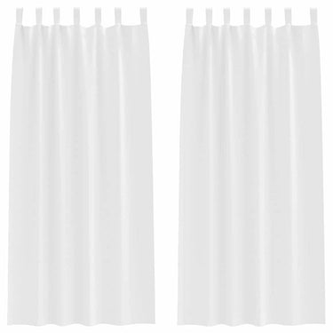 Vidaxl zwart-out gordijnen met ringen 2 pcs puur wit 260 x 140 cm
