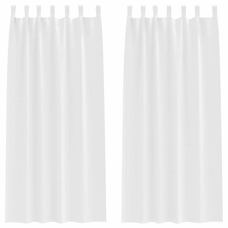 Load image into Gallery viewer, Vidaxl zwart-out gordijnen met ringen 2 pcs puur wit 260 x 140 cm
