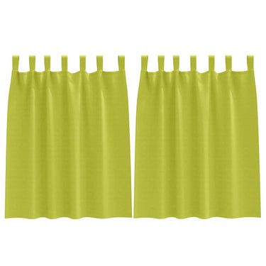 Vidaxl zwart-out gordijnen met ringen 2 pcs groen 140 x 140 cm
