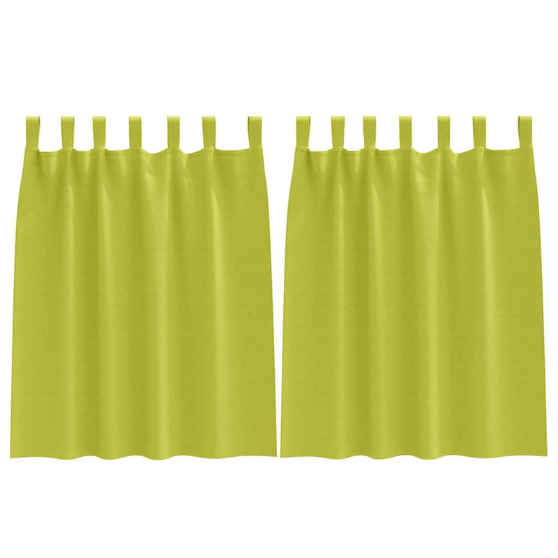 Load image into Gallery viewer, Vidaxl zwart-out gordijnen met ringen 2 pcs groen 140 x 140 cm
