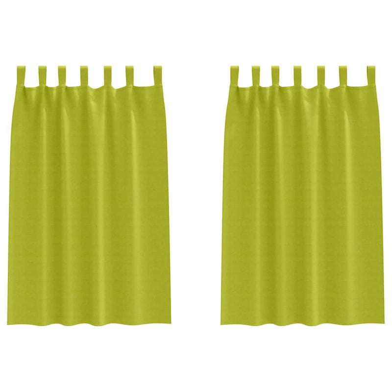 Load image into Gallery viewer, Vidaxl zwart-out gordijnen met ringen 2 pcs groen 175 x 140 cm
