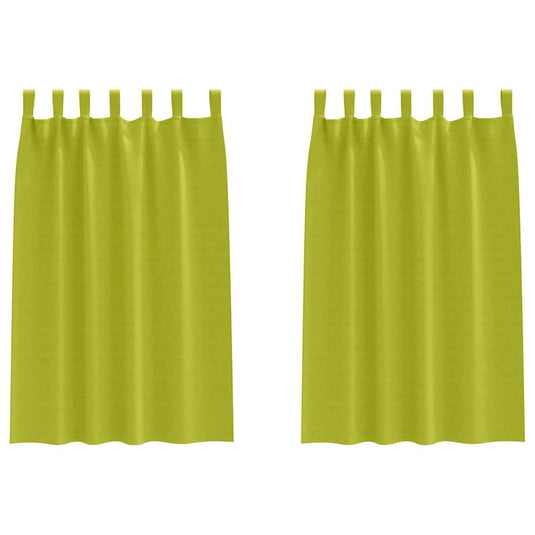 Vidaxl zwart-out gordijnen met ringen 2 pcs groen 175 x 140 cm