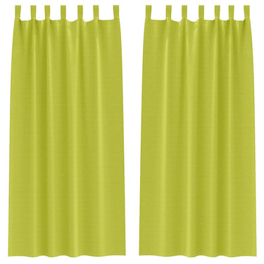 Vidaxl zwart-out gordijnen met ringen 2 pcs groen 225 x 140 cm