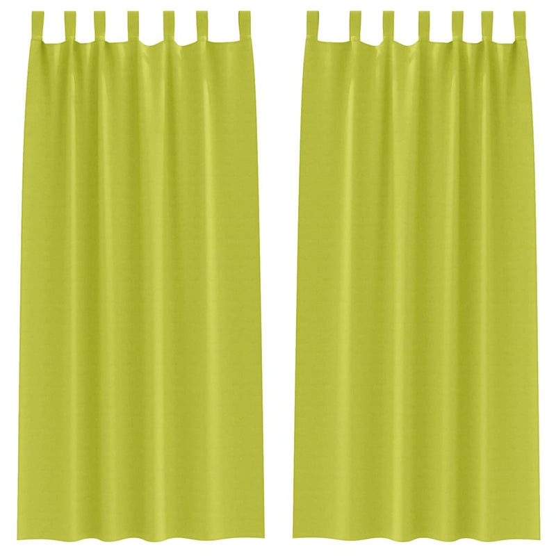 Load image into Gallery viewer, Vidaxl zwart-out gordijnen met ringen 2 pcs groen 225 x 140 cm
