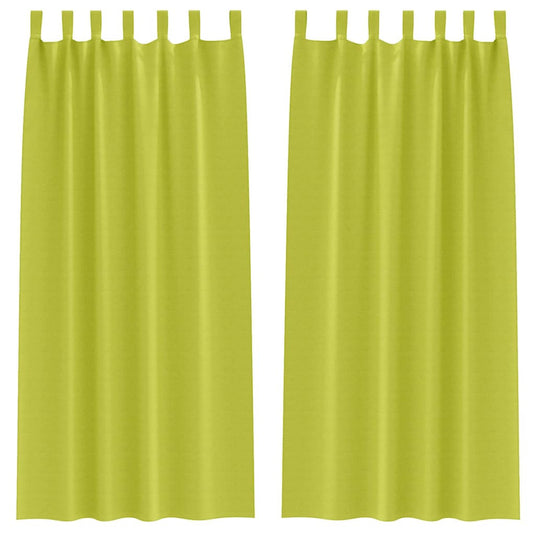 Vidaxl zwart-out gordijnen met ringen 2 pcs groen 245 x 140 cm