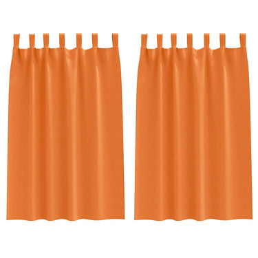 Vidaxl zwart-out gordijnen met ringen 2 pcs feloranje 175 x 140 cm