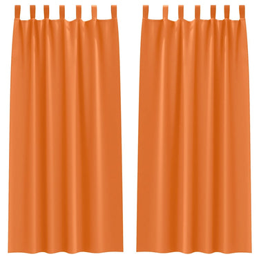 Vidaxl zwart-out gordijnen met ringen 2 pcs feloranje 225 x 140 cm