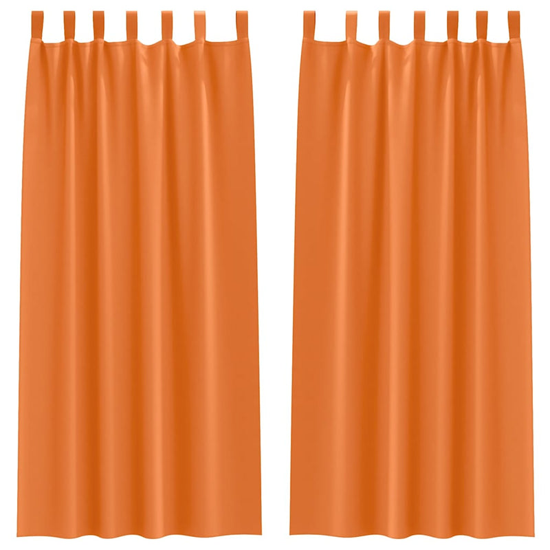 Load image into Gallery viewer, Vidaxl zwart-out gordijnen met ringen 2 pcs feloranje 260 x 140 cm
