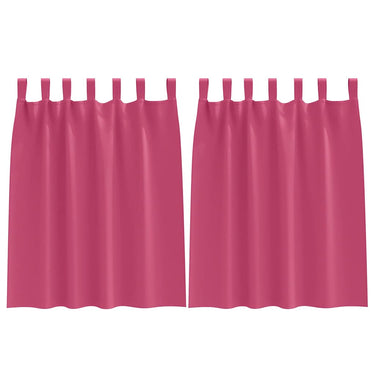 Vidaxl zwart-out gordijnen met ringen 2 pcs felroze 140 x 140 cm