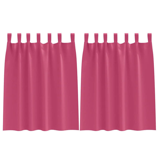 Vidaxl zwart-out gordijnen met ringen 2 pcs felroze 140 x 140 cm
