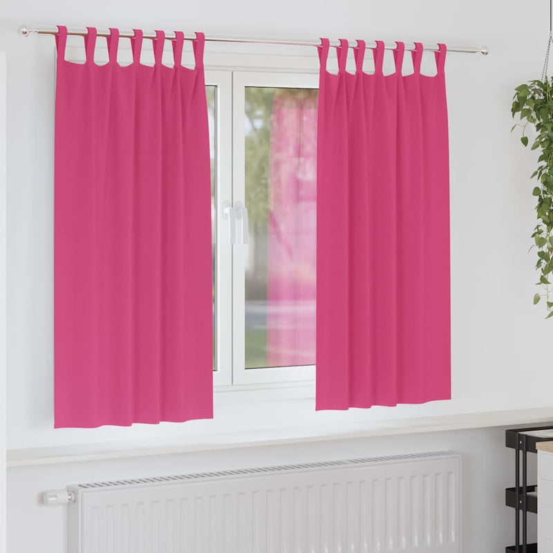 Load image into Gallery viewer, Vidaxl zwart-out gordijnen met ringen 2 pcs felroze 175 x 140 cm
