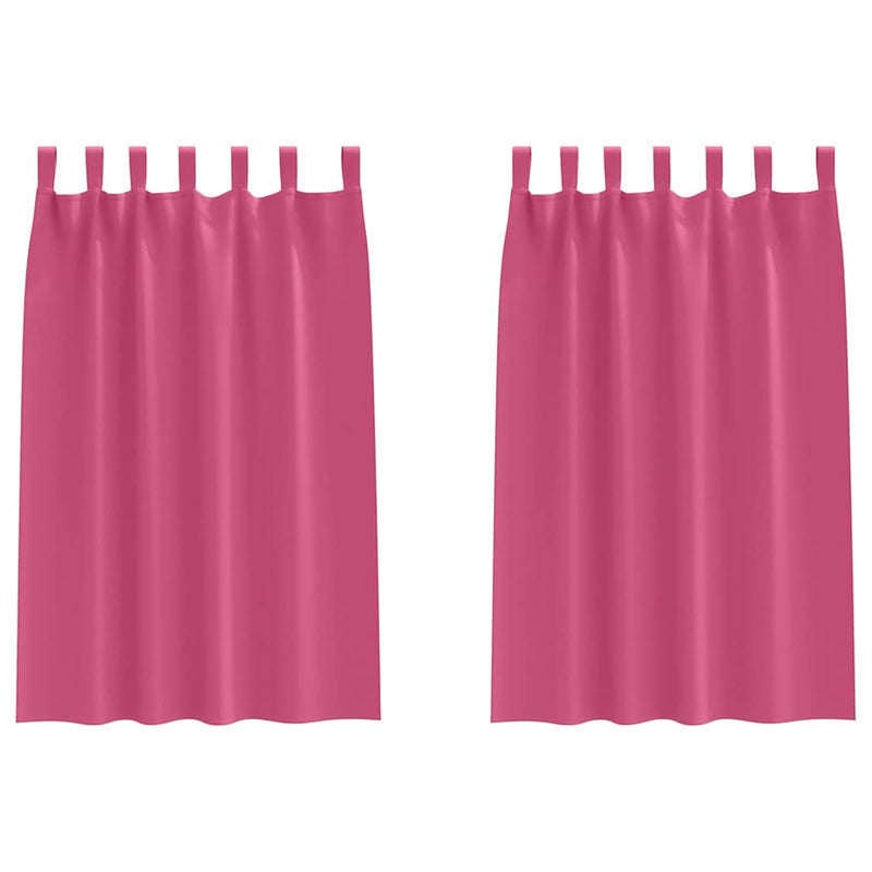 Load image into Gallery viewer, Vidaxl zwart-out gordijnen met ringen 2 pcs felroze 175 x 140 cm
