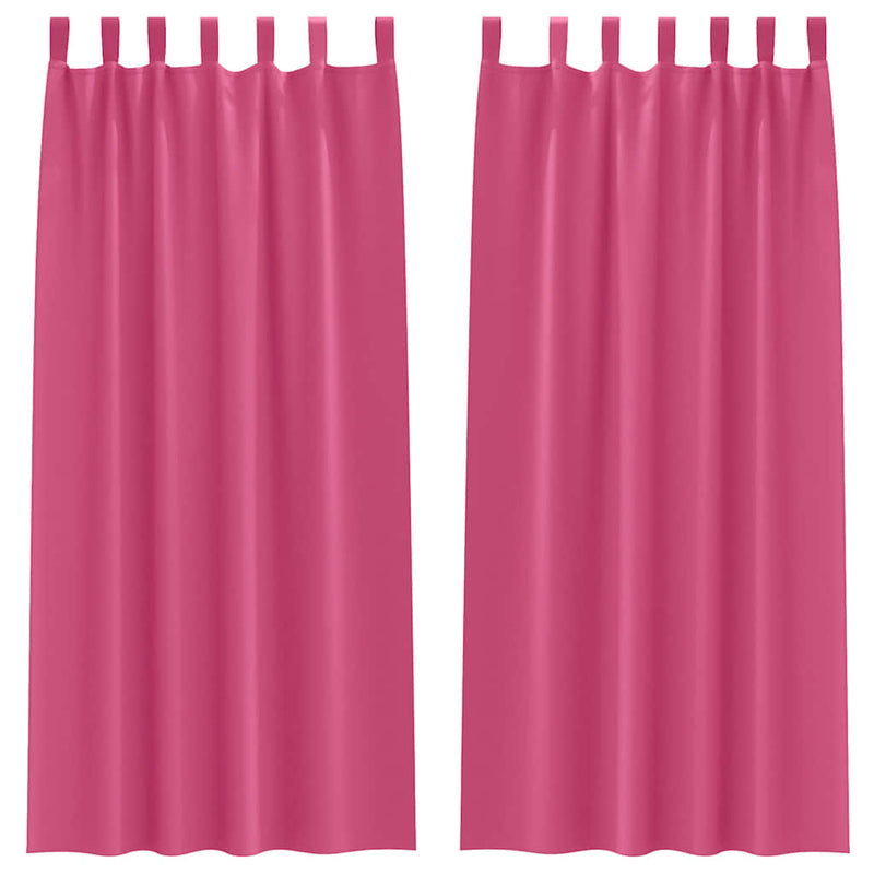 Load image into Gallery viewer, Vidaxl zwart-out gordijnen met ringen 2 pcs felroze 225 x 140 cm
