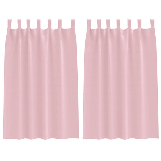 Vidaxl zwart-out gordijnen met ringen 2 pcs babyroze 175 x 140 cm
