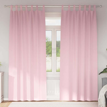 Vidaxl zwart-out gordijnen met ringen 2 pcs babyroze 245 x 140 cm