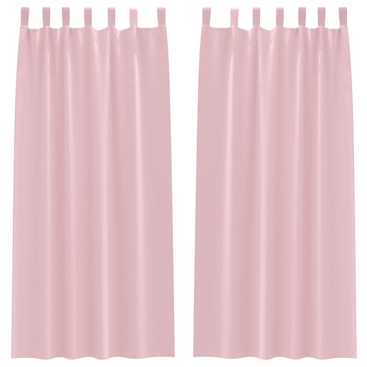 Vidaxl zwart-out gordijnen met ringen 2 pcs babyroze 260 x 140 cm