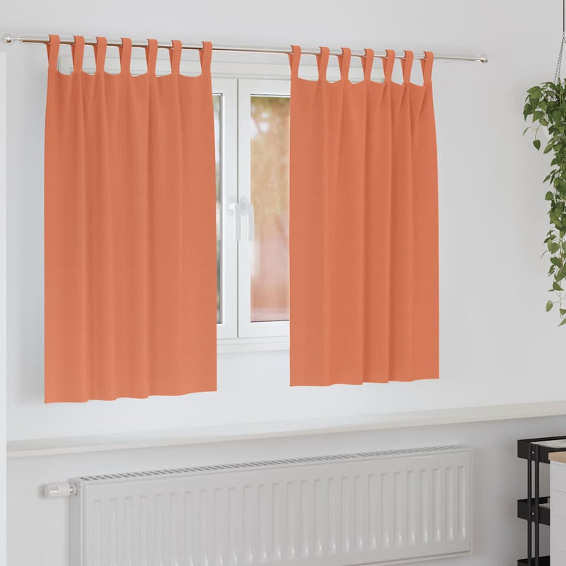 Load image into Gallery viewer, Vidaxl zwart-out gordijnen met ringen 2 pcs terracotta 140 x 140 cm
