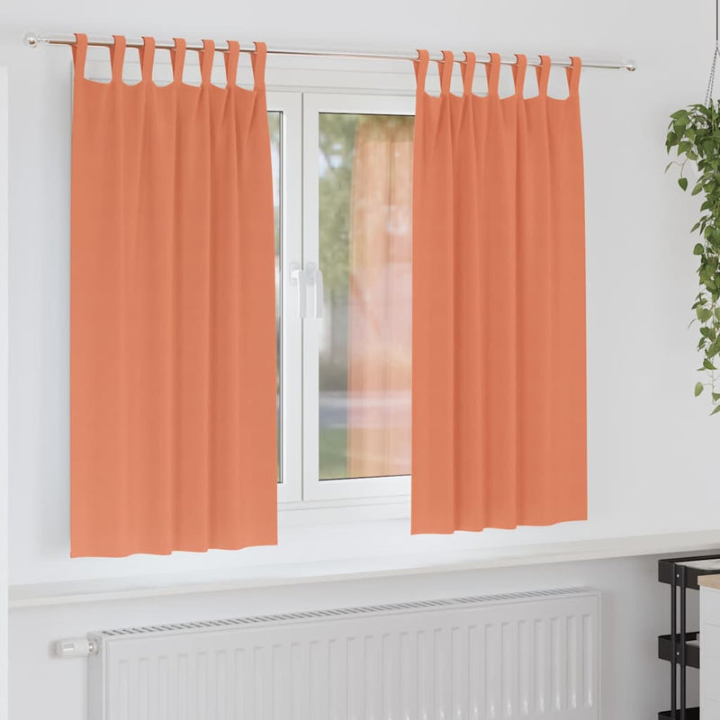 Load image into Gallery viewer, Vidaxl zwart-out gordijnen met ringen 2 pcs terracotta 175 x 140 cm

