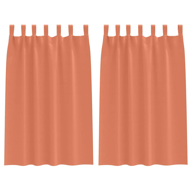 Load image into Gallery viewer, Vidaxl zwart-out gordijnen met ringen 2 pcs terracotta 175 x 140 cm
