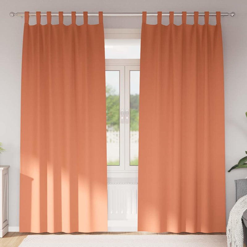 Load image into Gallery viewer, Vidaxl zwart-out gordijnen met ringen 2 pcs terracotta 225 x 140 cm
