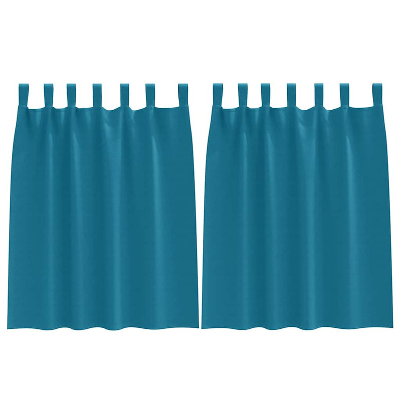 Load image into Gallery viewer, Vidaxl zwart-out gordijnen met ringen 2 pcs turquoise 140 x 140 cm
