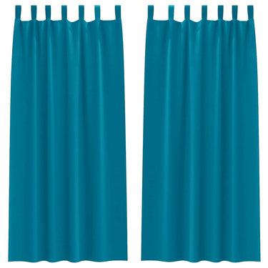 Vidaxl zwart-out gordijnen met ringen 2 pcs turquoise 225 x 140 cm