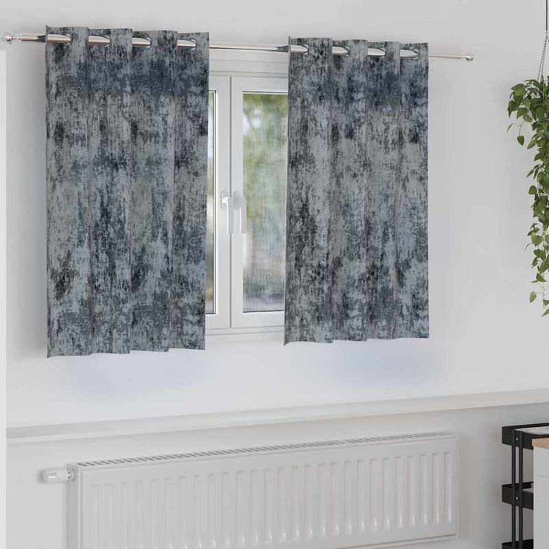 Load image into Gallery viewer, Vidaxl velvet gordijnen 2 pcs zilvergrijs 140 x 140 cm fluweel
