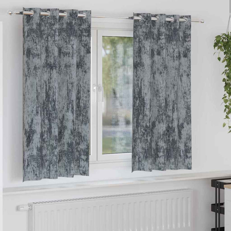 Load image into Gallery viewer, Vidaxl velvet gordijnen 2 pcs zilvergrijs 175 x 140 cm fluweel
