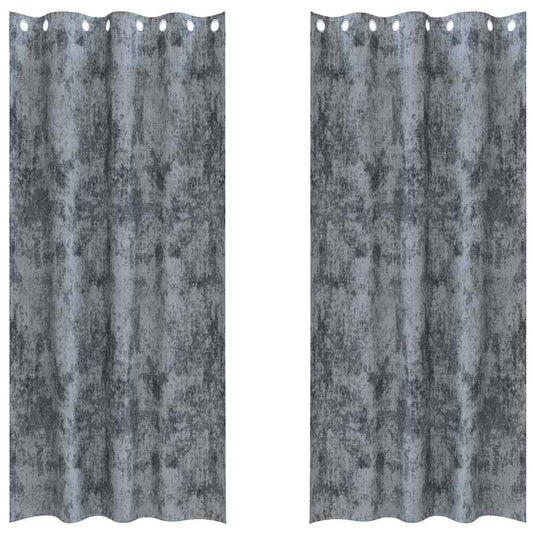 Vidaxl velvet gordijnen 2 pcs zilvergrijs 260 x 140 cm fluweel