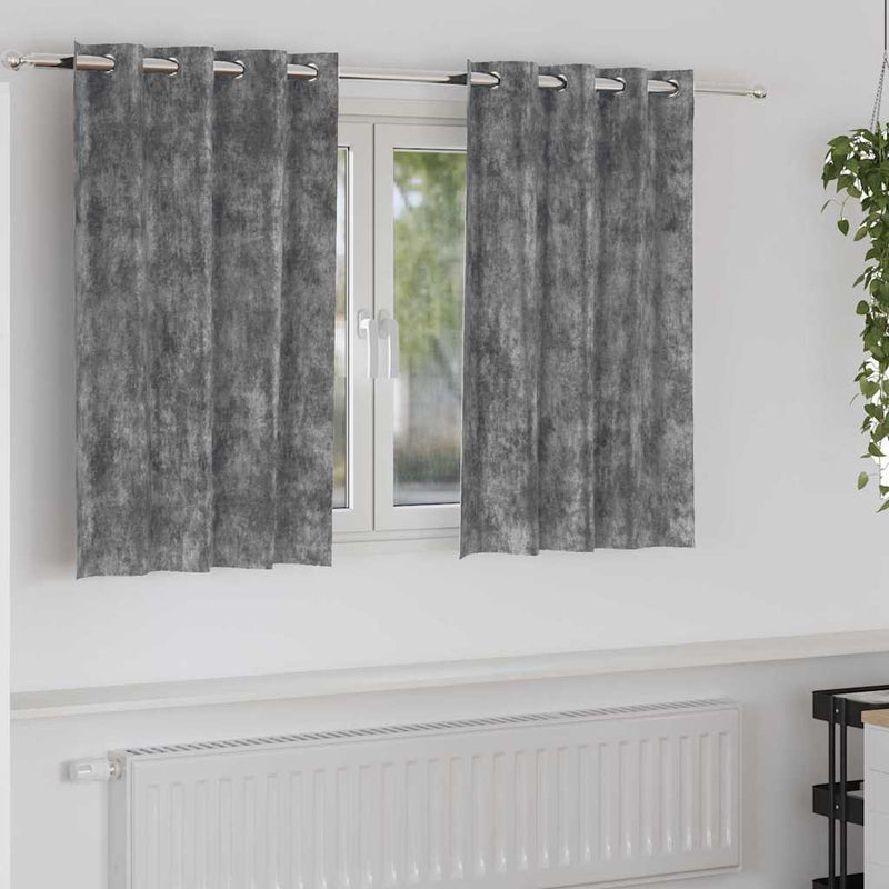 Load image into Gallery viewer, Vidaxl velvet gordijnen met gordijnen 2 pcs grijs 140 x 140 cm fluweel
