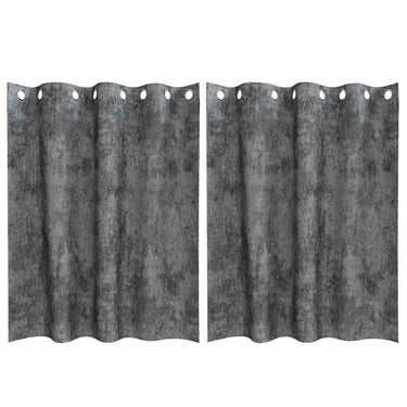 Vidaxl velvet gordijnen met gordijnen 2 pcs grijs 140 x 140 cm fluweel