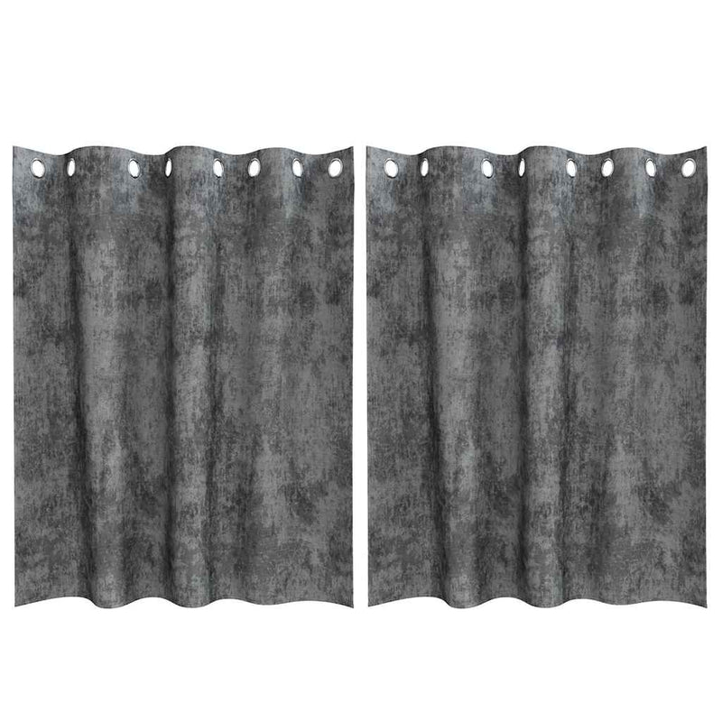 Load image into Gallery viewer, Vidaxl velvet gordijnen met gordijnen 2 pcs grijs 140 x 140 cm fluweel
