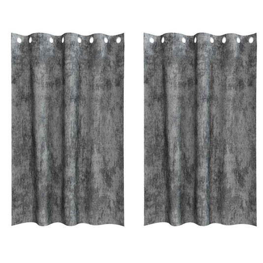 Vidaxl velvet gordijnen met gordijnen 2 pcs grijs 175 x 140 cm fluweel