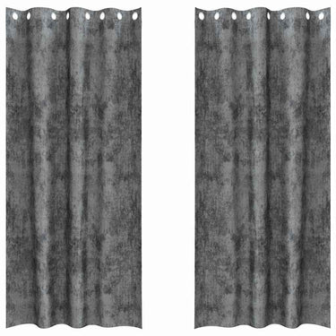 Vidaxl velvet gordijnen met gordijnen 2 pcs grijs 260 x 140 cm fluweel