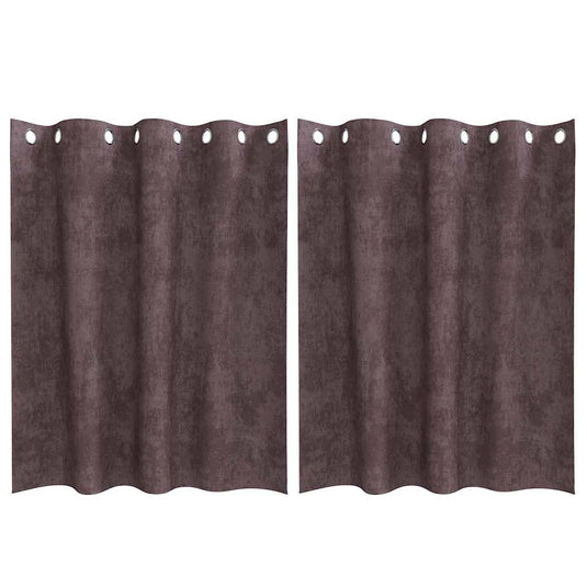 Vidaxl velvet gordijnen met gordijnen 2 pcs bruin 140 x 140 cm fluweel