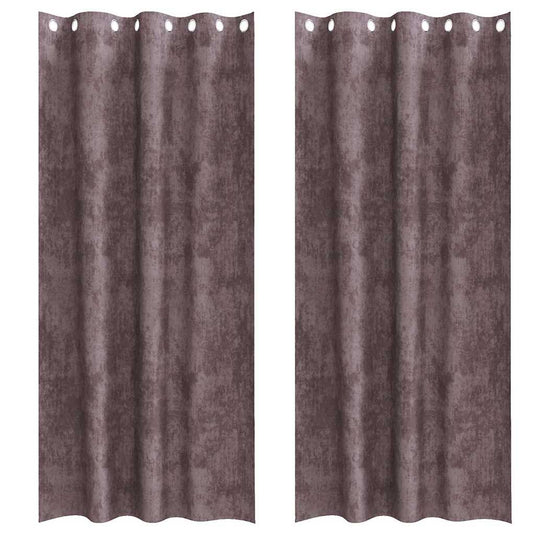 Vidaxl velvet gordijnen met gordijnen 2 pcs bruin 245 x 140 cm fluweel